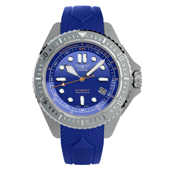Pánské hodinky Aviator XPRO DIVE 300 Auto V.1.43.0.367.6, Verze: modrá 