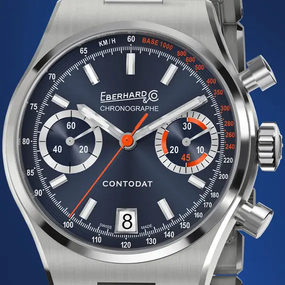 Pánské hodinky Eberhard Contodat Chronographe 31156.01 CA2C, Verze: modrá , 3 image