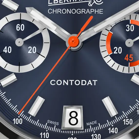 Pánské hodinky Eberhard Contodat Chronographe 31156.01 CA2C, Verze: modrá , 5 image