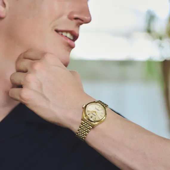 Dámské,Pánské,unisex hodinky Seiko Presage Automatic Classic Series SPB524J1, Verze: žluté zlato , 6 image