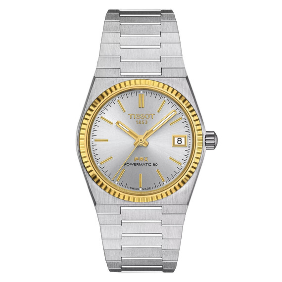 Dámské hodinky Tissot PRX Powermatic 80 Powermatic 80 Steel & 18K Gold T931.207.41.031.01, Verze: stříbrná2 