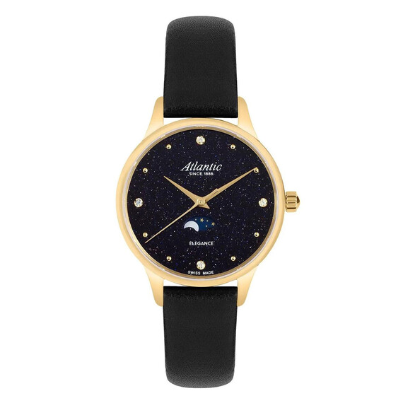 Dámské hodinky Atlantic Elegance Aventurine 30230.45.59L, Verze: žluté zlato2 