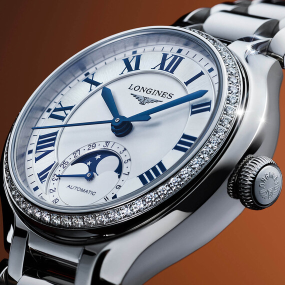 Dámské hodinky Longines PrimaLuna Moonphase L8.126.0.71.6, Verze: stříbrná2 , 4 image