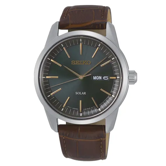 Pánské hodinky Seiko Solar SNE529P1, Verze: zelená 
