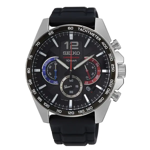 Pánské hodinky Seiko Chronograph SSB347P1, Verze: černá 