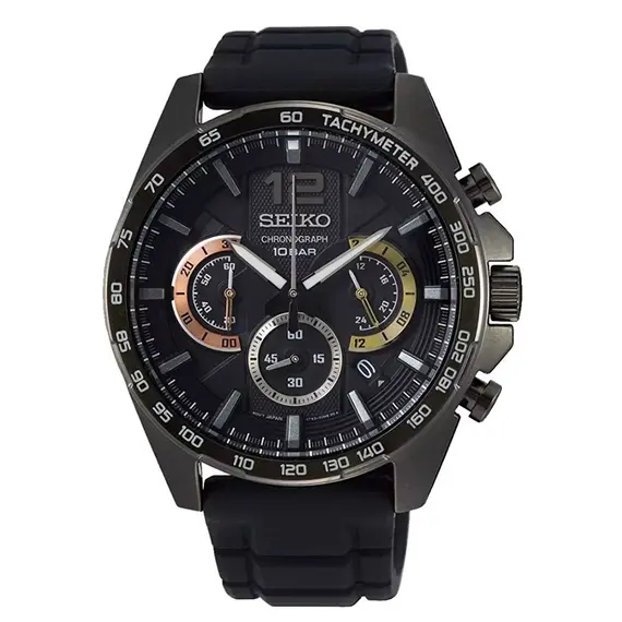 Pánské hodinky Seiko Chronograph SSB349P1, Verze: černá2 
