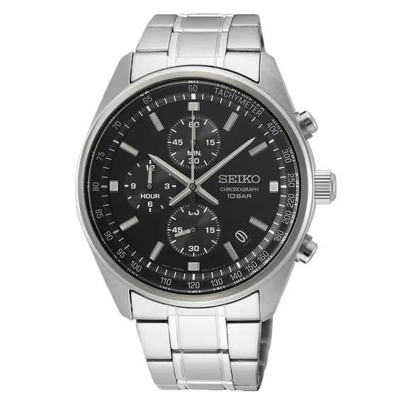 Pánské hodinky Seiko Chronograph SSB379P1, Verze: černá 