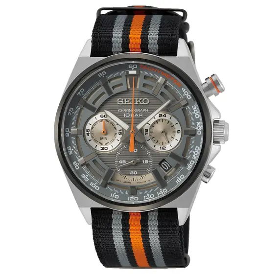 Pánské hodinky Seiko Chronograph SSB403P1, Verze: šedá 