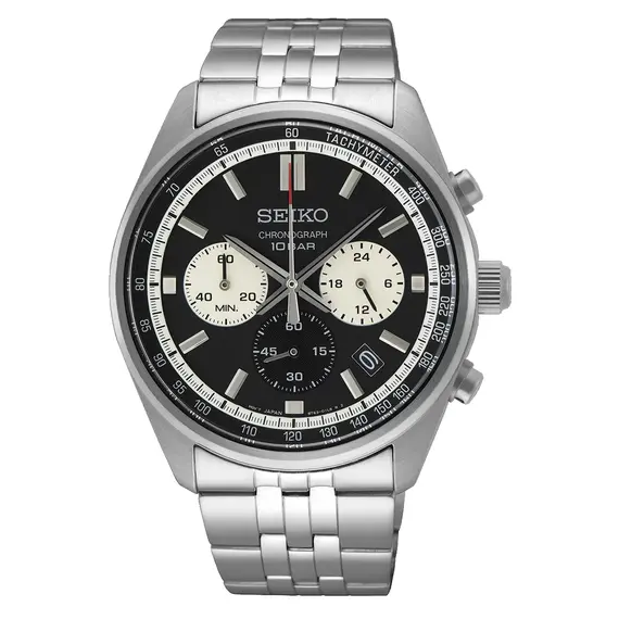 Pánské hodinky Seiko Chronograph SSB429P1, Verze: černá 