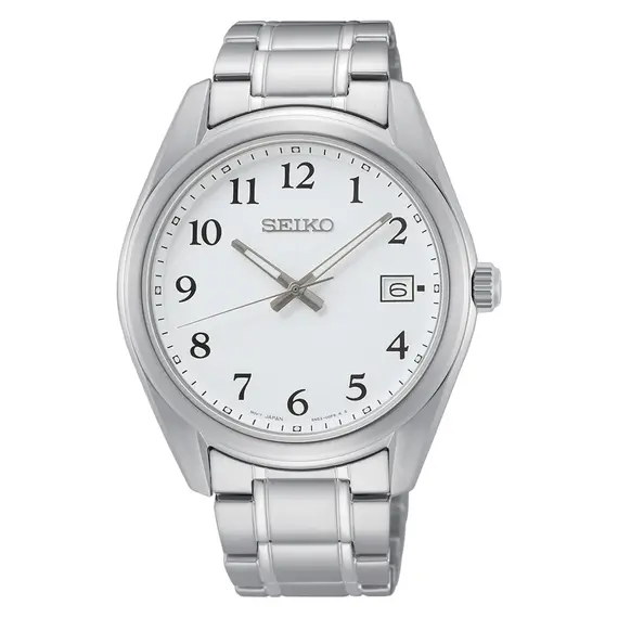 Pánské hodinky Seiko Classic SUR459P1, Verze: bílá 