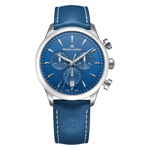Hodinky Maurice Lacroix 1975 Quartz Chronograph 751038-SS001-430-4, Verze: modrá3 