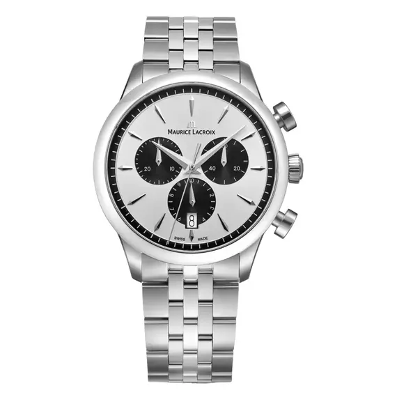 Hodinky Maurice Lacroix 1975 Quartz Chronograph 751038-SS002-130-1, Verze: stříbrná 