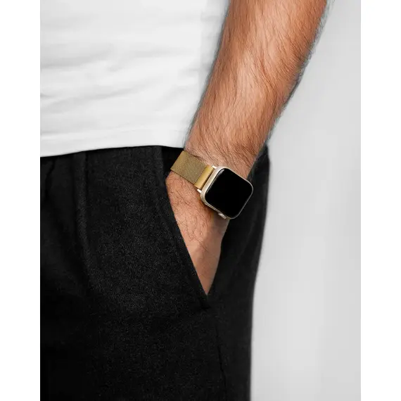 Náramek Hirsch Milanaise zlatý 22, Verze: žluté zlato, Šířka řemínku: 22 , 7 image