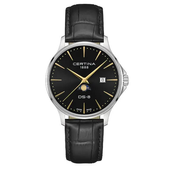 Pánské hodinky Certina DS-8 Moonphase Gent C045.423.16.051.00, Verze: černá 