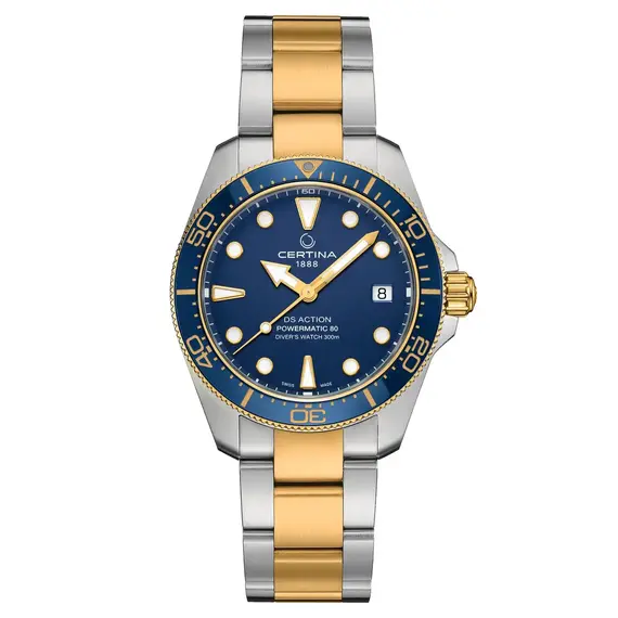 Dámské,Pánské hodinky Certina DS Action Diver Powermatic 80 C048.807.22.041.00, Verze: žluté zlato 