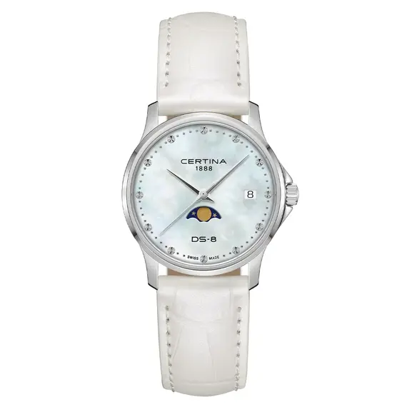 Dámské hodinky Certina DS-8 Moonphase Lady C045.223.16.131.00, Verze: bílá 