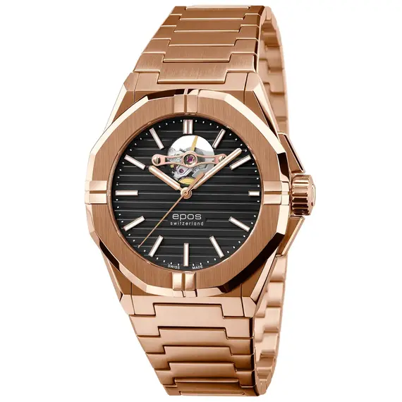 Pánské hodinky Epos Sport Open Heart 3506.133.24.15.34, Verze: černá 