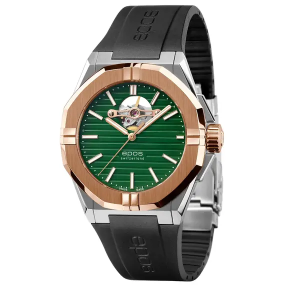 Pánské hodinky Epos Sport Open Heart 3506.133.34.13.55, Verze: zelená2 