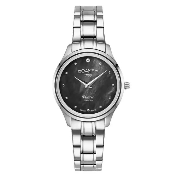 Dámské hodinky Roamer Venus Diamond 601857 41 80 20, Verze: černá 