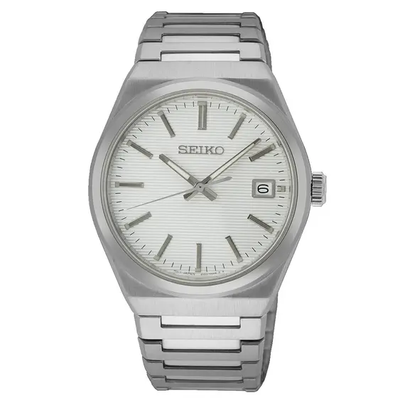 Pánské hodinky Seiko Classic SUR553P1, Verze: bílá 