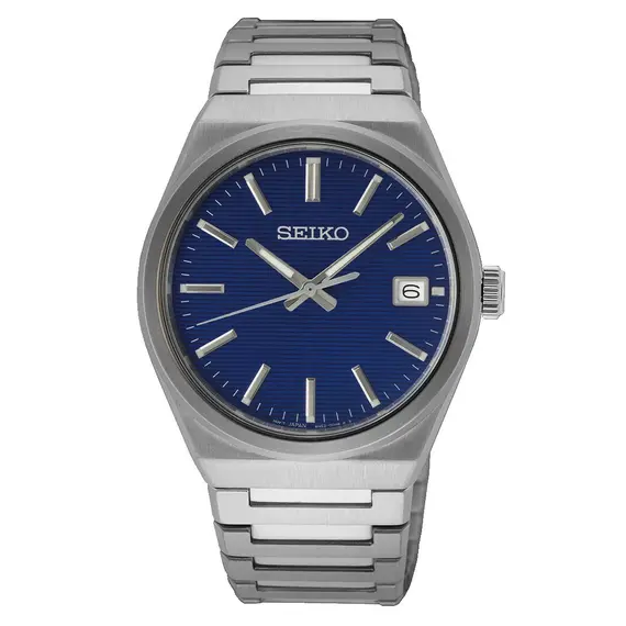 Pánské hodinky Seiko Classic SUR555P1, Verze: modrá 
