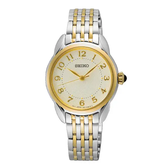 Dámské hodinky Seiko Classique SUR562P1, Verze: žluté zlato 