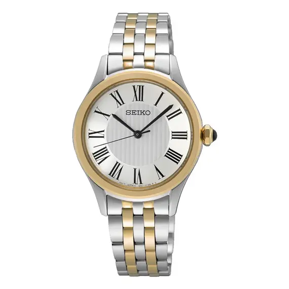 Dámské hodinky Seiko Classic SUR612P1, Verze: žluté zlato 