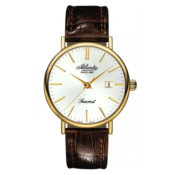 Pánské hodinky Atlantic Seacrest 50354.45.21, Verze: žluté zlato 