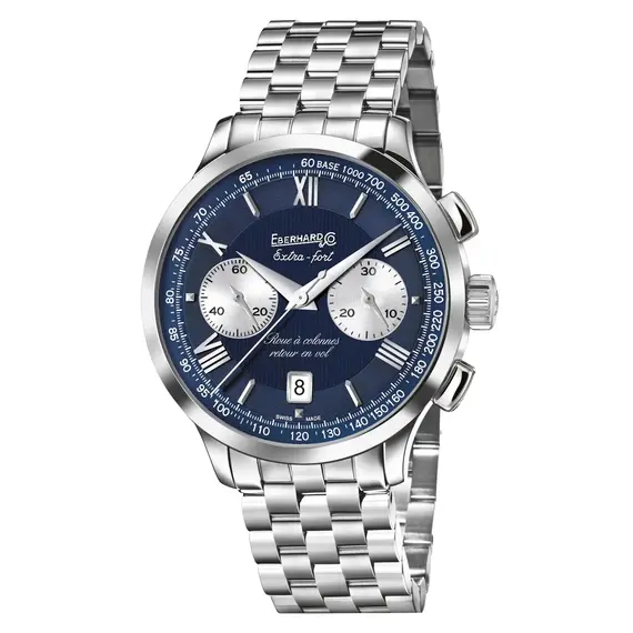 Pánské hodinky Eberhard Extra-Fort Roue a Colonnes Retour en Vol 31957.04 CA99, Verze: modrá2 