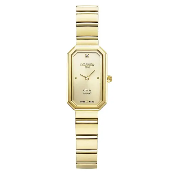 Dámské hodinky Roamer Olivia Diamond 627845 48 39 20, Verze: žluté zlato 