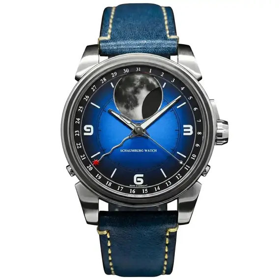 Pánské hodinky Schaumburg Perpetual MooN Parallax I SCH-MOONPR1, Verze: modrá 