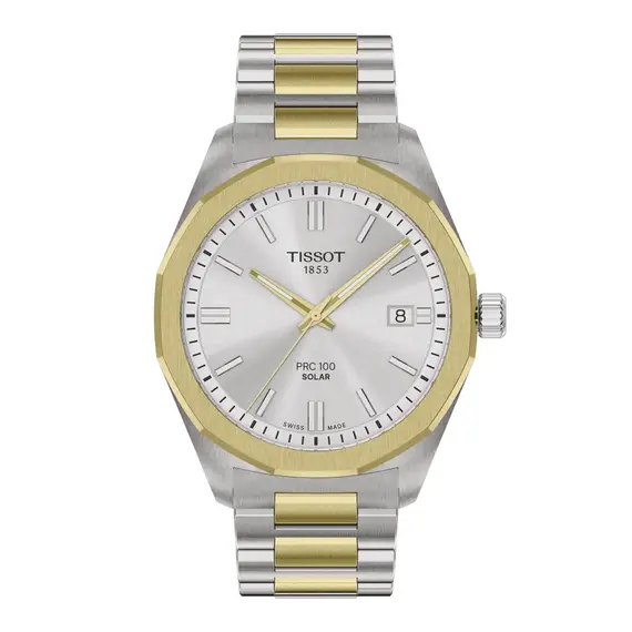 Pánské hodinky Tissot PRC 100 Solar T151.422.22.031.00, Verze: žluté zlato 