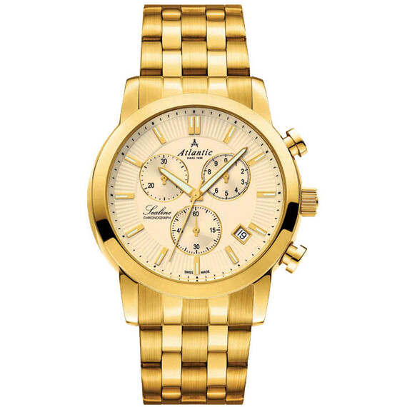 Pánské hodinky Atlantic Sealine 62455.45.31, Verze: žluté zlato 