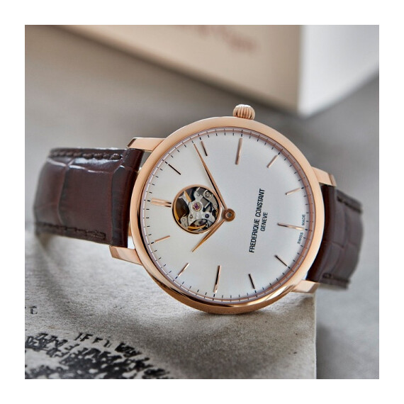 Pánské hodinky Frederique Constant Slimline Auto Heart Beat FC-312V4S4, Verze: hnědá , 5 image