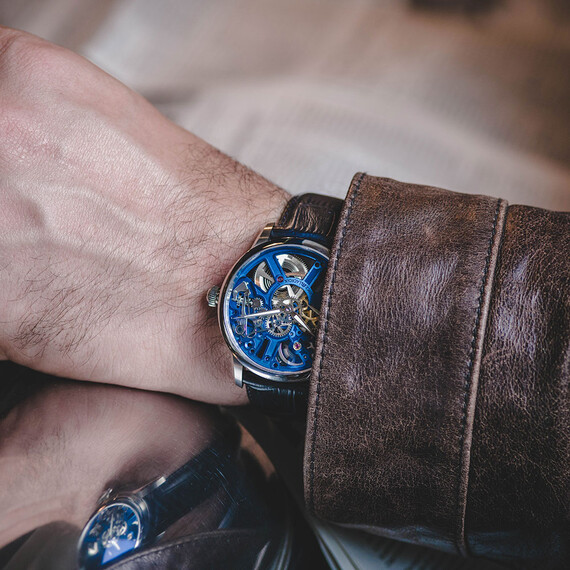 Pánské hodinky Maurice Lacroix Masterpiece Skeleton MP7228-SS001-004-1, Verze: modrá , 6 image