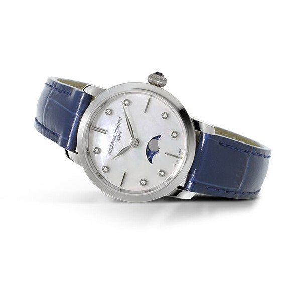 Dámské hodinky Frederique Constant Slimline Ladies Moonphase FC-206MPWD1S6, Verze: modrá2 , 4 image