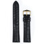Řemínek Hirsch Genuine Alligator černý 16 M - 110/70, Verze: černá, Šířka řemínku: 16, Šířka u spony: 14, Délka řemínku: M - 110/70 , 2 image