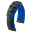 Řemínek Hirsch Ayrton černý 22 L - 120/80, Verze: modrá, Šířka řemínku: 22, Šířka u spony: 20 