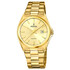 Złoty zegarek męski na bransolecie Festina
