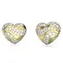 Pozlacené náušnice ve tvaru srdce s kubickými zirkony z chirurgické oceli Guess