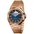 Hodinky Epos Sport Open Heart 3506.133.24.16.34 ve zlaté barvě s modrým ciferníkem