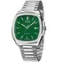 Čtvercové pánské hodinky Epos Timeless 3511.152.20.13.30 se zeleným ciferníkem