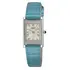 Obdélníkové hodinky Seiko Classic SWR101P1 s modrým řemínkem