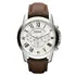 Pánské hodinky Fossil FS4735 s chronografem a koženým řemínkem